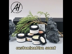 Nến đựng thiếc ODM 6 Oz Tròn màu đỏ xanh với hạt cà phê