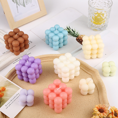 AROMA HOME Cube Cube Ball Shape Macarons Màu Nến chạm khắc thơm cho đám cưới