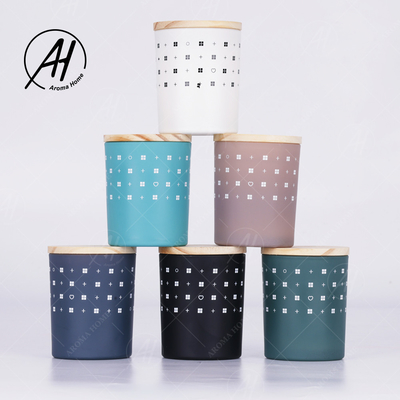 AROMA HOME Hũ Thủy Tinh Nắp Gỗ Nến Sáp Đậu Nành Không Khói Nhãn Hiệu Riêng 5.5OZ 7OZ 8OZ