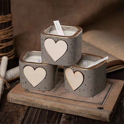 Green Soy Plant Mixed Wax Heart Square Aromatherapy Candle Với ý nghĩa thiết kế mạnh mẽ