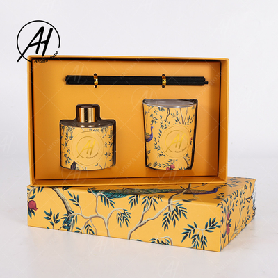 AROMA HOME Luxury Reed Diffuser Tinh dầu tự nhiên Làm mát không khí Bộ quà tặng nến thơm