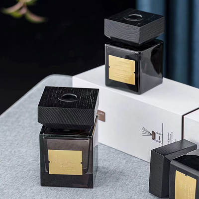 Dầu thơm sang trọng Chai thủy tinh đen Reed Diffuser 100ml