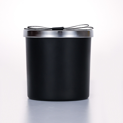 400g Mẫu miễn phí Nắp kim loại đen Lọ thủy tinh Nến thơm 10 * 10cm