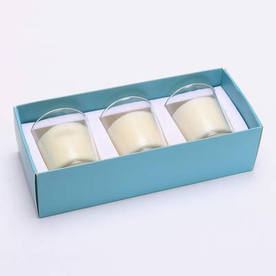 Aroma Home Tùy chỉnh hương liệu Lọ thủy tinh Nến trắng 70g * 3 cho sinh nhật đám cưới