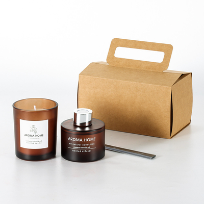 Nước hoa sang trọng tiệc cưới Jar Candle Reed Diffuser Bộ quà tặng đầy màu sắc Sức khỏe