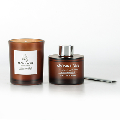 Nước hoa sang trọng tiệc cưới Jar Candle Reed Diffuser Bộ quà tặng đầy màu sắc Sức khỏe