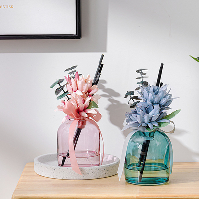 Flower Fiber Stick Hương thơm chai thủy tinh Máy khuếch tán sậy tròn 400ml