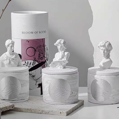 Nến thơm thủ công thạch cao David Plaster Hương thơm Gardenia cho Giáng sinh