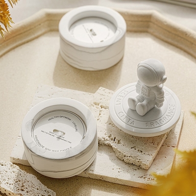 Thạch cao Không gian Phi hành gia Velas Tinh thể chữa bệnh bằng tinh thể Nến thơm Nhãn hiệu riêng