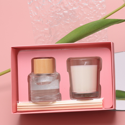 Mini Small Luxury Nhãn hiệu riêng Kính tùy chỉnh Màu đen trong suốt Bộ quà tặng lọ nến thơm
