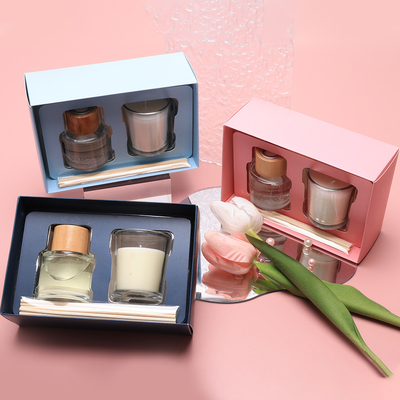 Mini Small Luxury Nhãn hiệu riêng Kính tùy chỉnh Màu đen trong suốt Bộ quà tặng lọ nến thơm