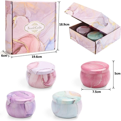 HƯƠNG THƠM NHÀ 4 Hot Bán Hàng Tùy Chỉnh Sỉ Sang Trọng Bộ Quà Tặng Kim Loại Hương Thơm Hộp Lọ Hoa Khô Sáp Đậu Nành Nến Thơm