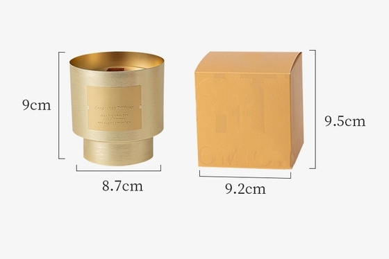 HƯƠNG THƠM NHÀ Tùy Chỉnh Độc Đáo Nhãn Hiệu Riêng Bấc Gỗ Sang Trọng Sáp Đậu Nành Kim Loại Mạ Vàng Lọ Nến Lễ Tình Nhân Quà Tặng