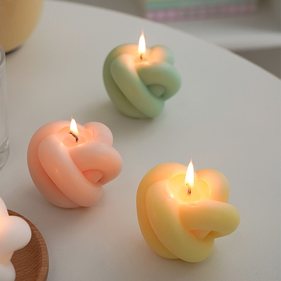 HƯƠNG THƠM NHÀ Handmade Trang Trí Nhà Dễ Thương Xoắn Nhỏ Bi Ma Thuật Nút Thắt Hình Mùi Hương Sáp Đậu Nành Khắc Nến