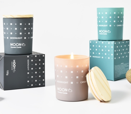 HƯƠNG THƠM NHÀ Giáng Sinh Tự Nhiên Được Sử Dụng Rộng Rãi Gradient Phong Cách Bắc Âu Sáp Đậu Nành Thủy Tinh Nến Thơm có Hộp Gấp