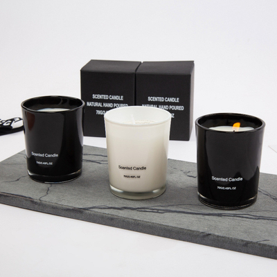 AROMA HOME Bán buôn Nến thủy tinh thơm cao cấp Nhãn hiệu riêng màu đen trắng chất lượng cao