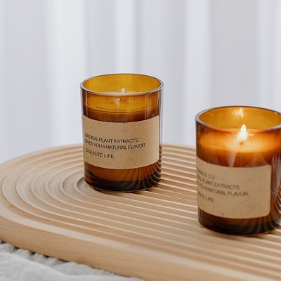 HƯƠNG THƠM NHÀ Nhà Máy Trực Tiếp Thủy Tinh Màu Nâu Sáp Đậu Nành Hương Liệu Hương Thơm Không Khói Giữ Gìn Sức Khỏe Vật Trang Trí Quà Tặng Nến Thơm