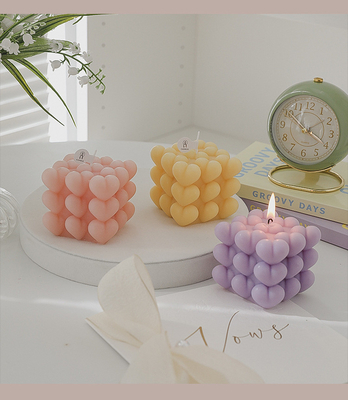 HƯƠNG THƠM HOME INS OEM Khối Lập Phương Hình Học Rubik Hương Sáp Đậu Nành Cube Bong Bóng Nến Nến Thơm Trang Trí Nhà Cửa