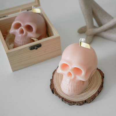 Trang trí nhà sáng tạo Halloween Sáp đậu nành Handmade Skull Nến thơm