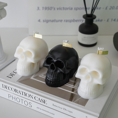 Trang trí nhà sáng tạo Halloween Sáp đậu nành Handmade Skull Nến thơm