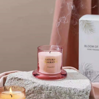Cổ Nhãn Tùy Chỉnh Hoa Hồng Hổ Phách Gỗ Mun Tươi Kem Cà Phê Size Lớn Sáp Nến Thơm Trong Bình Có Nắp Chuông