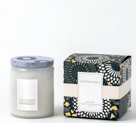 Nến thơm lọ thủy tinh nổi độc đáo hữu cơ AROMA HOME có hộp quà tặng
