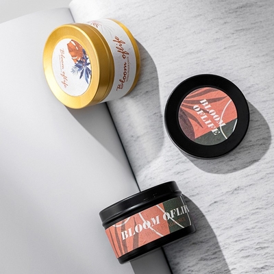 AROMA HOME Bộ quà tặng màu đen và vàng nhỏ tùy chỉnh 5 mùi hương Hương thơm tại nhà Nến thơm sáp đậu nành