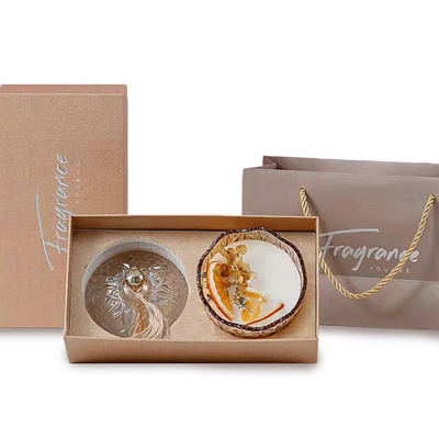 Aroma Home Paraffin Soy Wax Dầu thơm Amber Glass Nến thơm có nắp