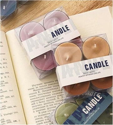 Cốc hình trụ Hoa trà Sáp nến thơm Bộ quà tặng đầy màu sắc cho tiệc cưới