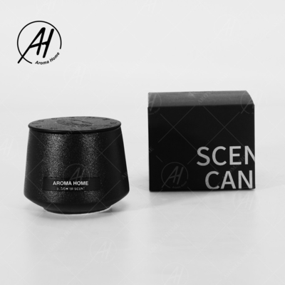 Black Matte Glass Jar Sáp đậu nành thơm Nến gia đình Nhãn hiệu riêng tùy chỉnh