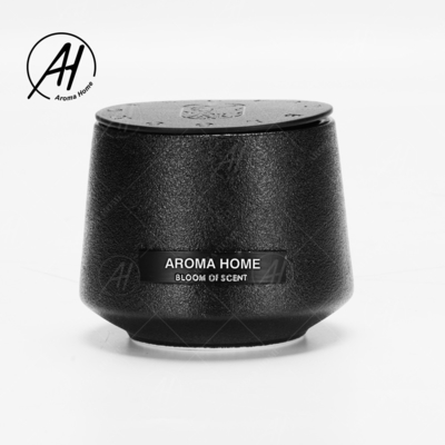 Black Matte Glass Jar Sáp đậu nành thơm Nến gia đình Nhãn hiệu riêng tùy chỉnh