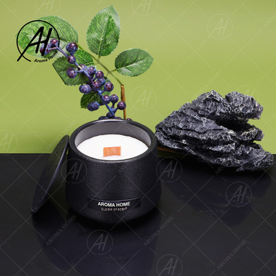 Black Matte Glass Jar Sáp đậu nành thơm Nến gia đình Nhãn hiệu riêng tùy chỉnh