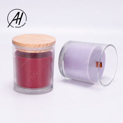 Lọ thủy tinh Nắp gỗ Home Dor Sáp đậu nành tùy chỉnh Nến thơm Nhãn hiệu riêng 8OZ