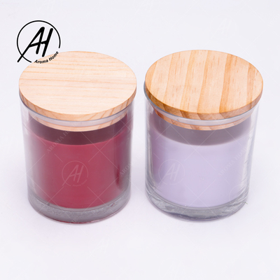 Lọ thủy tinh Nắp gỗ Home Dor Sáp đậu nành tùy chỉnh Nến thơm Nhãn hiệu riêng 8OZ