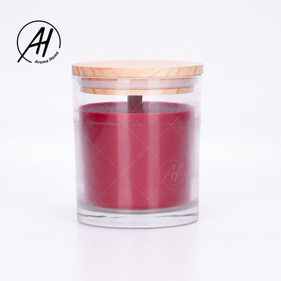 Lọ thủy tinh Nắp gỗ Home Dor Sáp đậu nành tùy chỉnh Nến thơm Nhãn hiệu riêng 8OZ