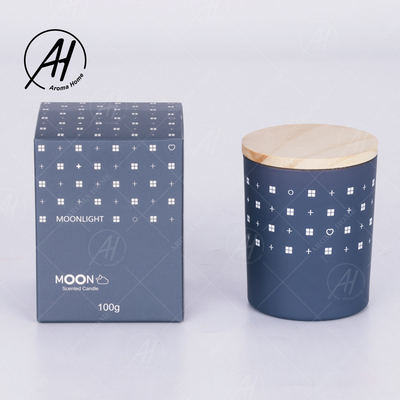 AROMA HOME Hũ Thủy Tinh Nắp Gỗ Nến Sáp Đậu Nành Không Khói Nhãn Hiệu Riêng 5.5OZ 7OZ 8OZ