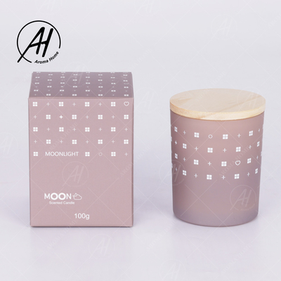 AROMA HOME Hũ Thủy Tinh Nắp Gỗ Nến Sáp Đậu Nành Không Khói Nhãn Hiệu Riêng 5.5OZ 7OZ 8OZ