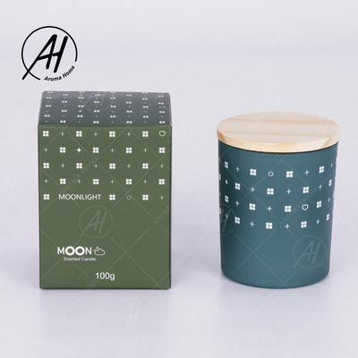 AROMA HOME Hũ Thủy Tinh Nắp Gỗ Nến Sáp Đậu Nành Không Khói Nhãn Hiệu Riêng 5.5OZ 7OZ 8OZ