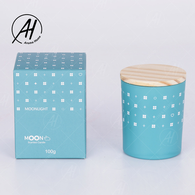 AROMA HOME Hũ Thủy Tinh Nắp Gỗ Nến Sáp Đậu Nành Không Khói Nhãn Hiệu Riêng 5.5OZ 7OZ 8OZ