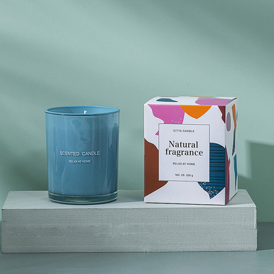 Aroma Home Custom In ấn màn hình Spray Color Soy Wax Glass Nến thơm có hộp