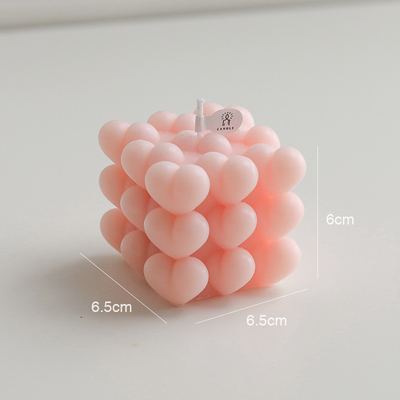 Pink Beach Natural Soy Wax Aroma Home Candle Hình trái tim có mùi thơm Tùy chỉnh