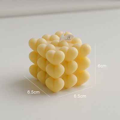 Pink Beach Natural Soy Wax Aroma Home Candle Hình trái tim có mùi thơm Tùy chỉnh