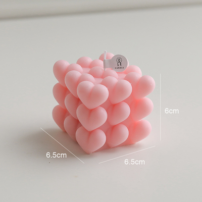 Pink Beach Natural Soy Wax Aroma Home Candle Hình trái tim có mùi thơm Tùy chỉnh