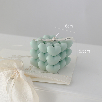 Pink Beach Natural Soy Wax Aroma Home Candle Hình trái tim có mùi thơm Tùy chỉnh