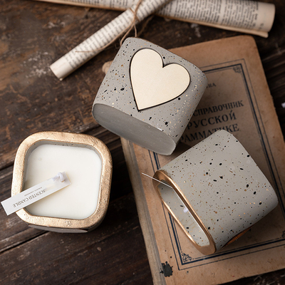 Green Soy Plant Mixed Wax Heart Square Aromatherapy Candle Với ý nghĩa thiết kế mạnh mẽ