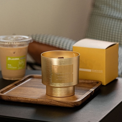 Sáp đậu nành Tin Can Candle Black Frosted Ceramic Cup Wilder Light Hương liệu