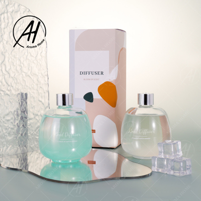 Mùa hè mát mẻ Bong bóng Chai thủy tinh Nắp bạc Sợi dính Cây sậy Bộ khuếch tán tinh dầu