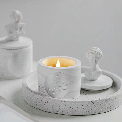 2023 ECO David Thạch cao Điêu khắc Hương thơm Nến thơm Gardenia