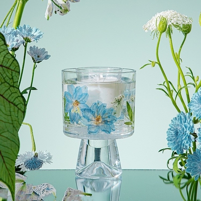 Nhãn Quà tặng tùy chỉnh Trang trí Hoa khô Lọ thủy tinh Gel Sáp thơm Nến thạch