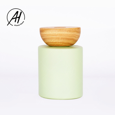 Bộ quà tặng Home Green Glass Chai Reed Diffuser 150ml Que mây trắng